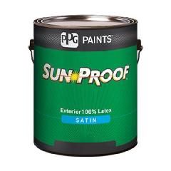 (76-110) Sun-Proof&reg; Exterior House and Trim Satin Latex 100% Acrylic with White and Pastel Base - 5 Gallon Pail