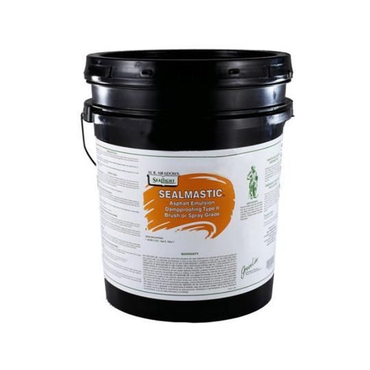 SealMastic&trade; Emulsion Type II Brush/Spray-Grade Dampproofing - 5 Gallon Pail