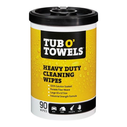 Tub O' Towels Heavy Duty Cleaning Wipes - 90 Count Dispenser