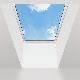 Kennedy Skylights 22-1/2" x 22-1/2" Self-Flashing Fixed Tempered Glass Skylight with 6" Curb & White Wood Interior
