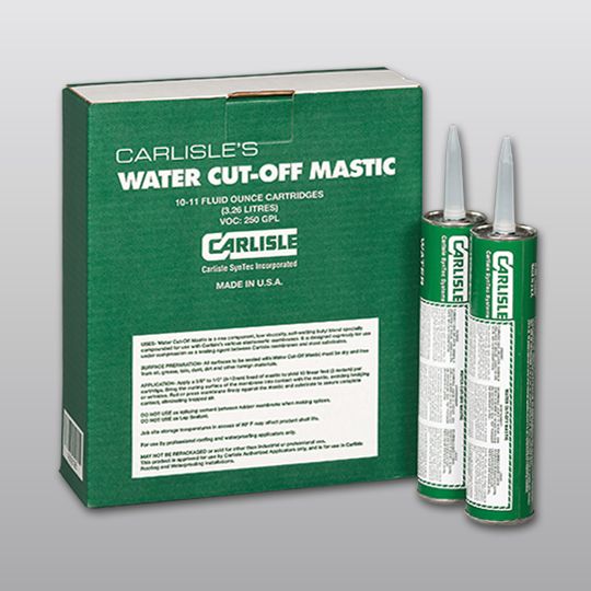 Carlisle SynTec Water Cut-Off Mastic 11 Oz. Tube Grey