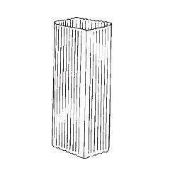 Berger Building Products .019" x 2" x 3" x 10' Square Corrugated Painted...