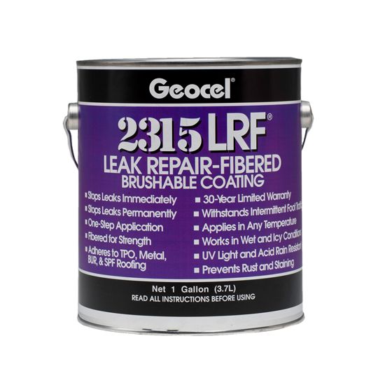 Geocel 2315 Leak Repair-Fibered Brushable Coating - 1 Gallon Can Black