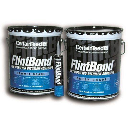 CertainTeed Roofing FlintBond Modified Bitumen Trowel Grade Adhesive - 3 Gallon Bucket