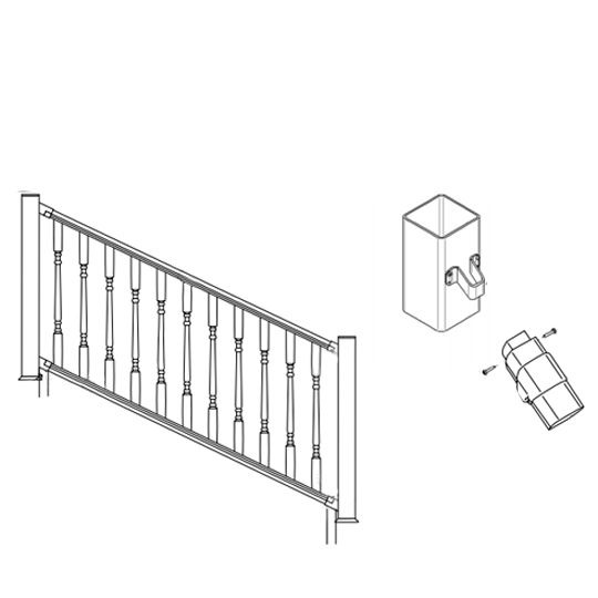 Certainteed - Evernew Kingston Stair Kit Square Baluster 36X8' Almond
