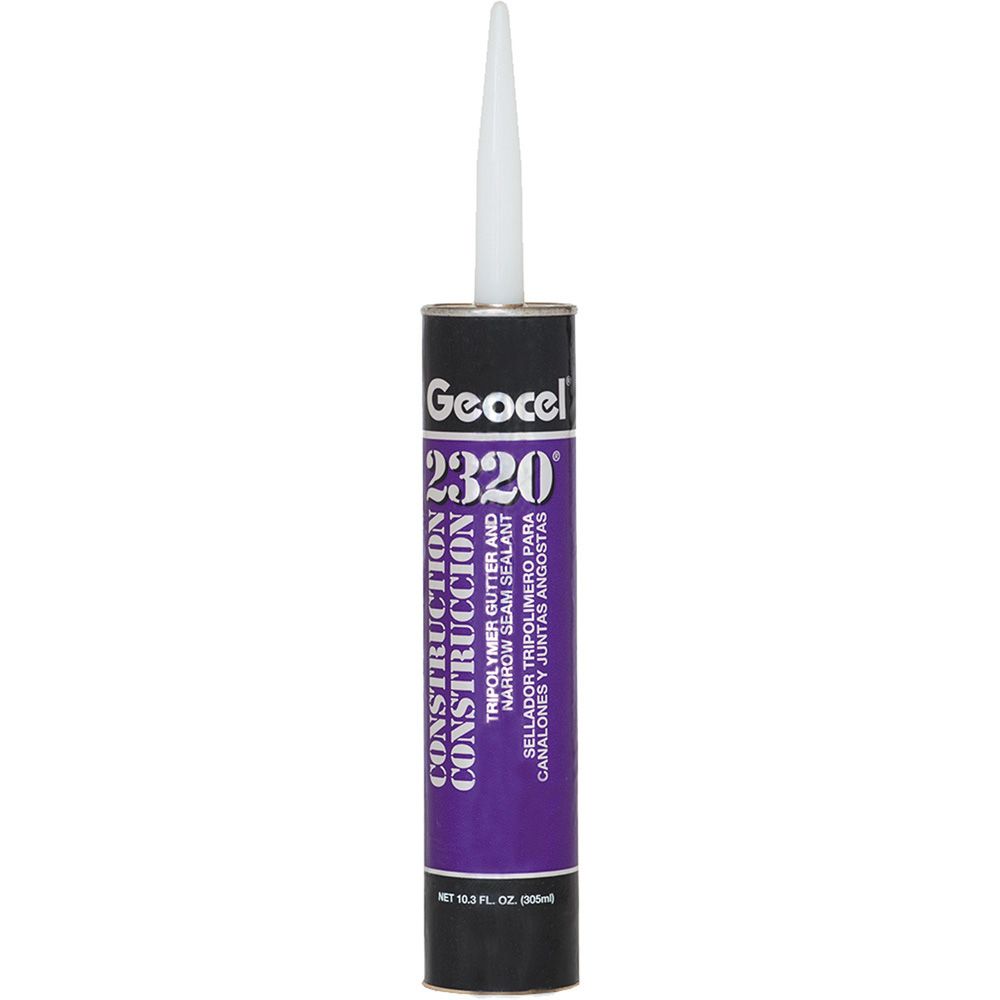 Geocel 2320 Construction Tripolymer Gutter & Narrow Seam Sealant - 10.3 Fl. Oz. Cartridge Clear