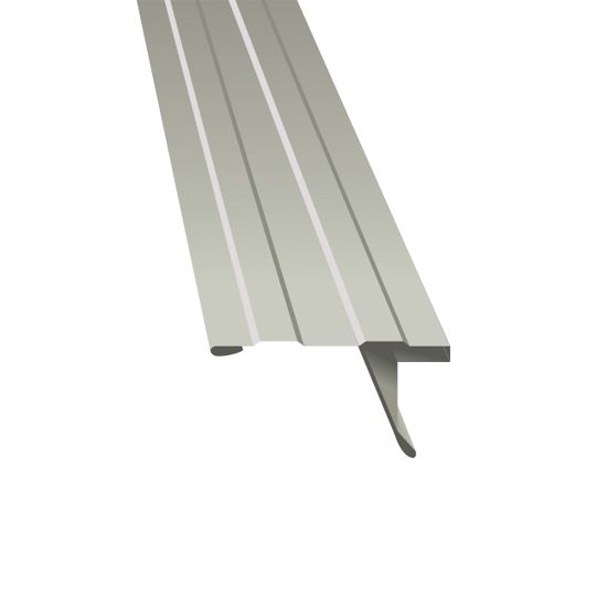 Metal Sales 10' D1.5 Standard Aluminum Style D Roof Edge with Hems White
