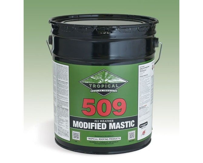 Tropical Roofing Products 509AF All Weather Modified Mastic - Asbestos Free - 3 Gallon Pail