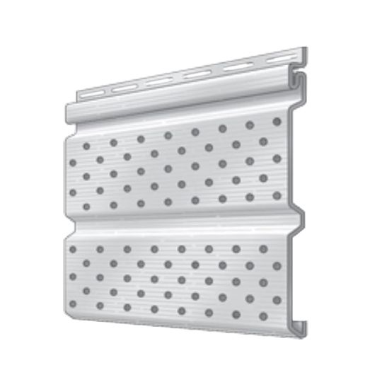 Royal Building Products Double 5" Fully-Vented Soffit - Brush Finish Sterling