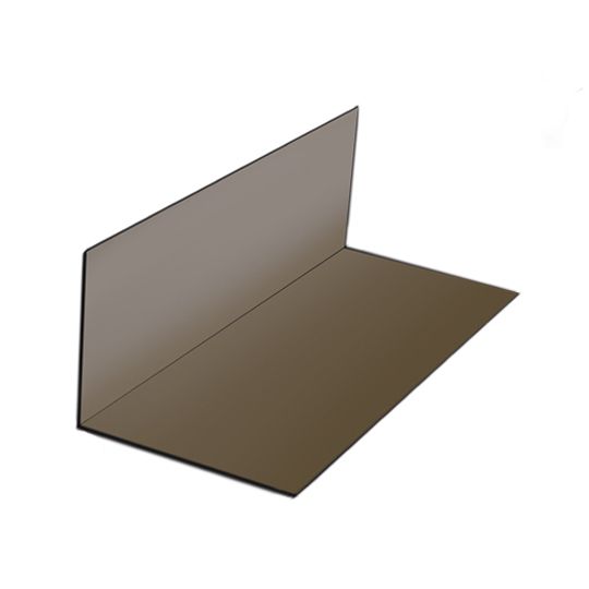 Quality Edge 4" x 4" x 8" Pre-Bent Aluminum Step Flashing - Sold Individually Bronze