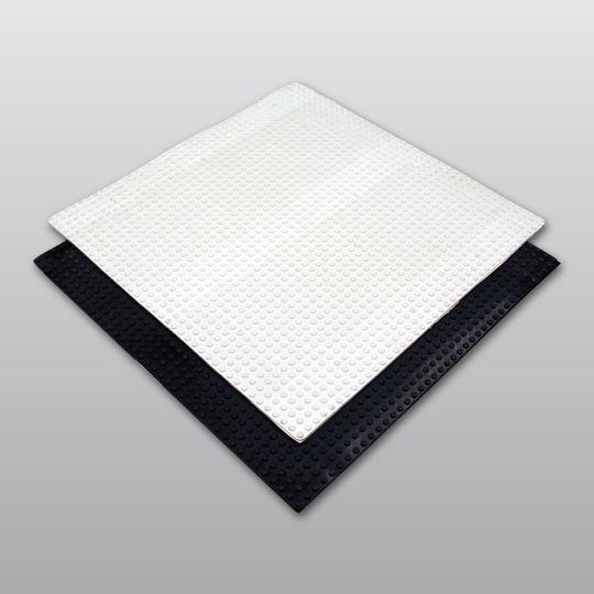 Carlisle SynTec 30" x 30" Sure-White&reg; EPDM Pressure-Sensitive Molded Walkway Pad White