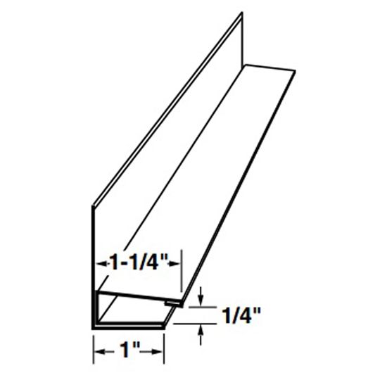 Mastic 3/8" x 1-1/4" Aluminum F-Channel with Face Everest