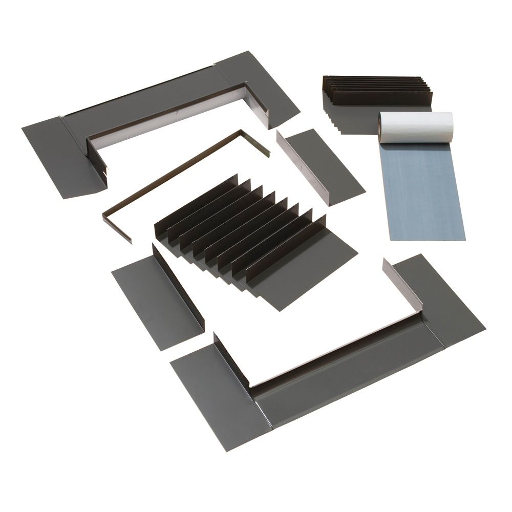 Velux EDL Aluminum Shingles/Shakes Flashing Kit for Deck-Mounted Skylight EDL C12 Kit for Skylights C08, C12