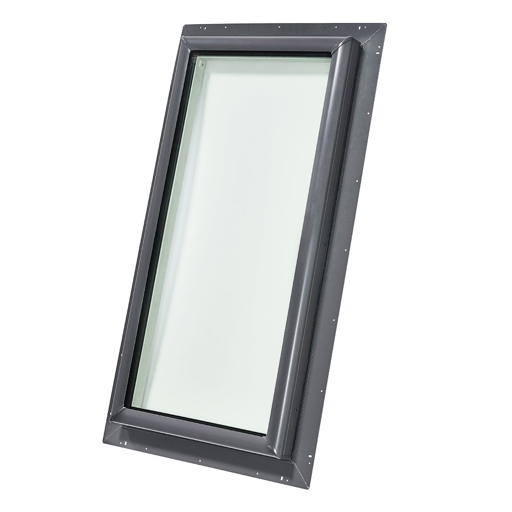 Velux 30-1/2" x 30-1/2" Fixed Self-Flashed Skylight with Aluminum Cladding & Laminated Low-E3 Glass White