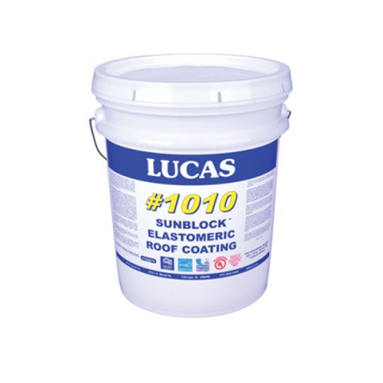 RM Lucas SunBlock White Elastomeric Roof Coating - 5 Gallon Pail