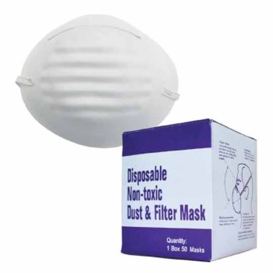 C&R Manufacturing Bulk Paper Masks - Pack of 50 - 180 Grams White