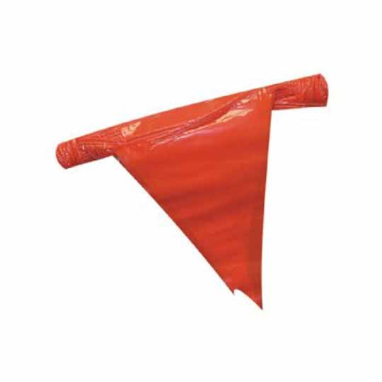 C&R Manufacturing 12" x 18" Pennant Flags 105' Strand Red