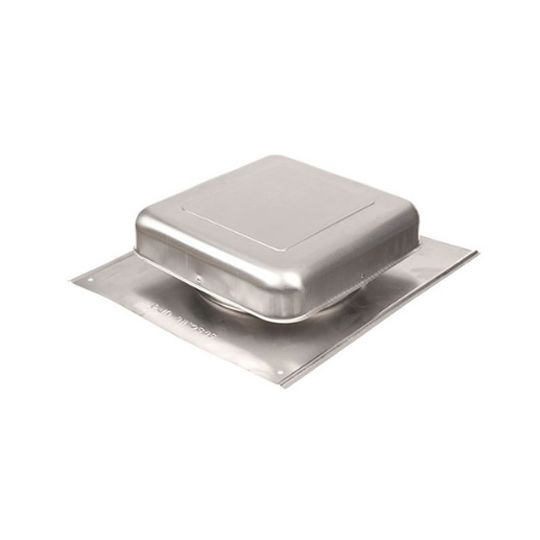 GAF MasterFlow&reg; RV50A Series Aluminum Square-Top Metal Utility Vent with Round Throat Mill Finish