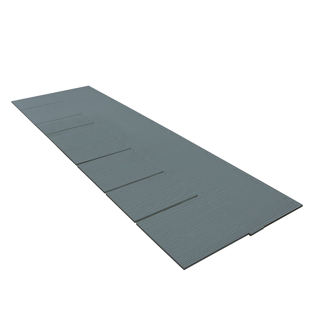 James Hardie 1/4" 15-1/4" x 4' Hardie Shingle Straight Edge Panel for HardieZone 10 Grey Slate