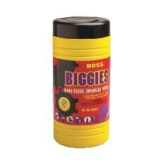 Boss Biggies Dual-Sided Abrasive Wipes - Tub of 80