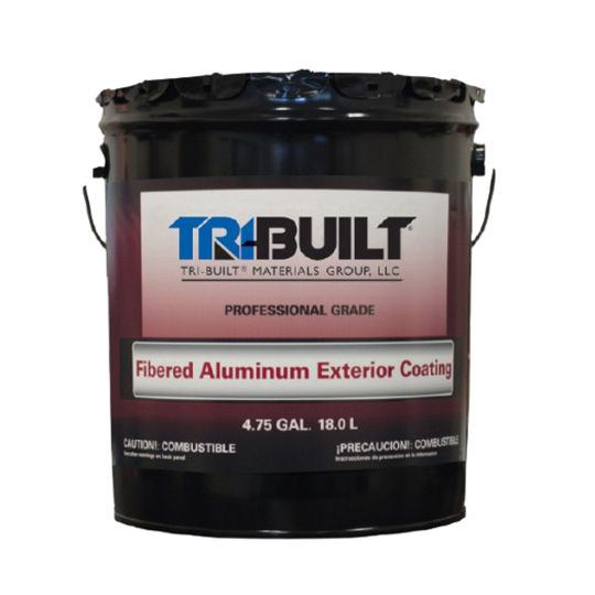 TRI-BUILT Fibered Aluminum Exterior Coating 5 Gallon Pail Black with Silver Pigment