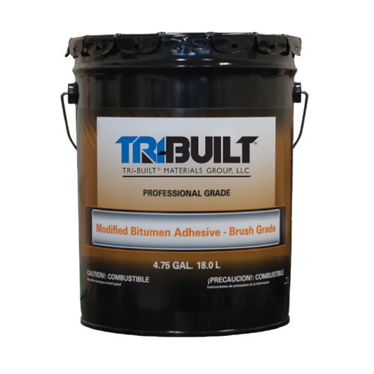 TRI-BUILT Modified Bitumen Adhesive - Brush Grade 5 Gallon Pail Black