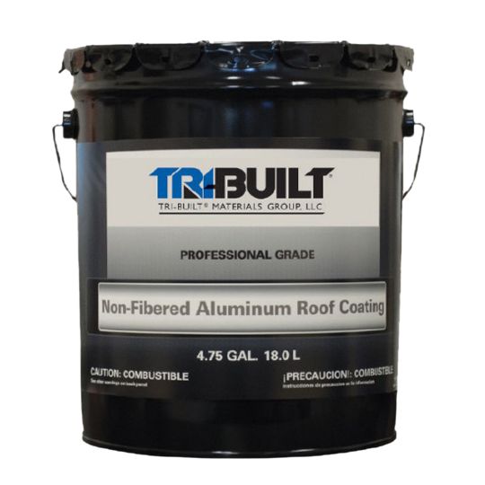 TRI-BUILT Non-Fibered Aluminum Roof Coating 5 Gallon Pail Silvery Brown