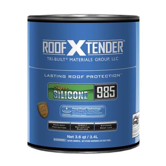 TRI-BUILT ROOF X TENDER&reg; 985 Super Silicone Roof Coating 5 Gallon Pail Grey