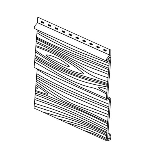 Klauer Manufacturing Company 8" x 12'6" Classic Steel Horizontal Woodgrain Siding Panel Goldenrod