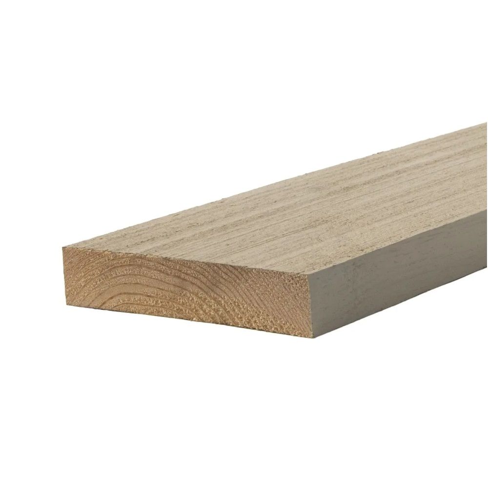 Lumber 5/4" x 6" x 20' S1S2E Primed Kiln-Dried Whitewood