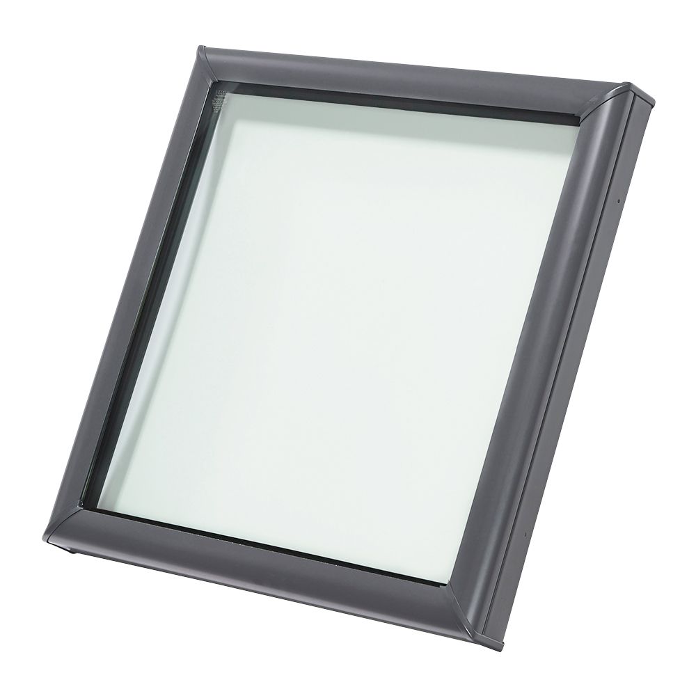 Velux 25-1/2" x 25-1/2" Fixed Curb-Mounted Skylight with Aluminum Cladding & Hurricane Low-E340 Glass No Finish