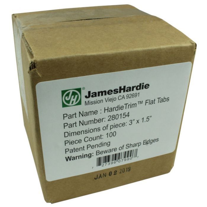 James Hardie 3" Flat Tabs Carton of 100