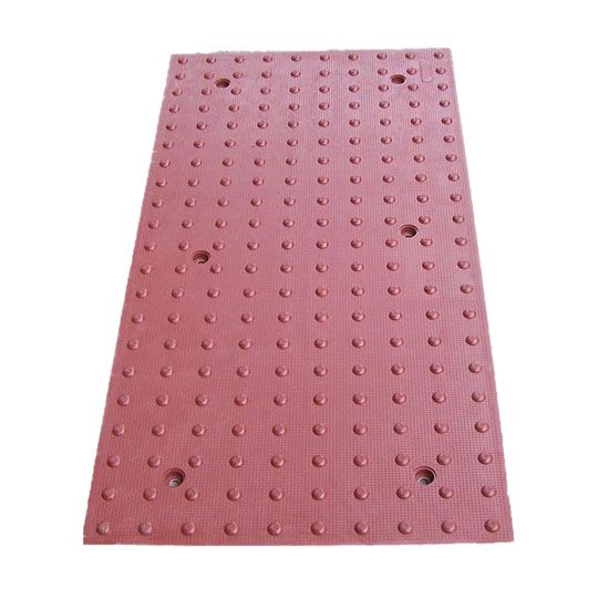 ADA Solutions 2' x 4' Cast-In-Place Replaceable Rectangular Tactile Warning Surface Panel Brick Red