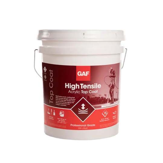 GAF High Tensile Acrylic Top Coat 5 Gallon Pail
