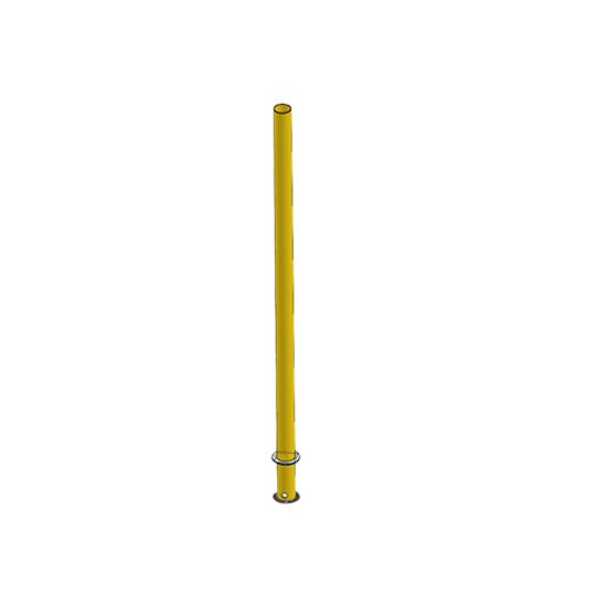 Safety Rail Company 42" Post with Cap Galvanized/Yellow